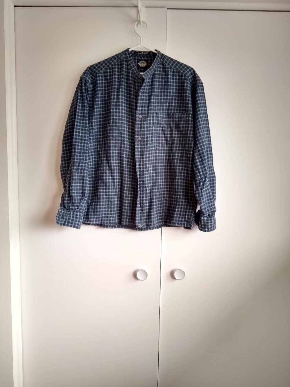 vintage checked casual button down shirt